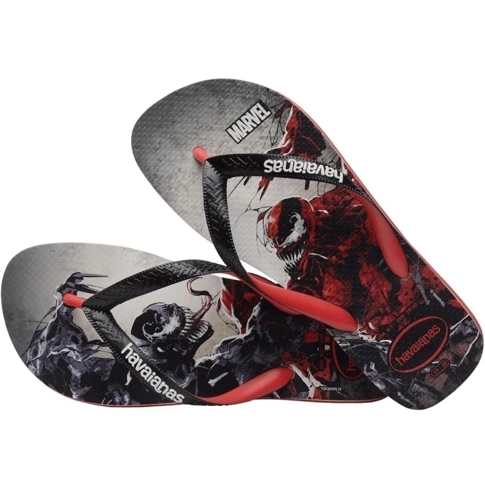 Havaianas Flip Flop - Top Marvel - Ruby Red/Black BNWT size 9/10 men